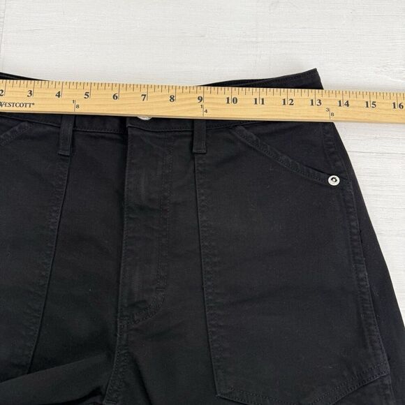 Anthropologie AMO Severine‎ Cargo High Rise Wide Leg Jeans Size 26 Black Relaxed - Picture 14 of 16